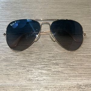 Rayban Aviators in Gold